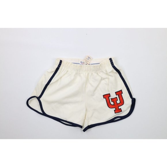 NOS Vintage 80s Champion Womens Small University of Illinois Shorts White USA